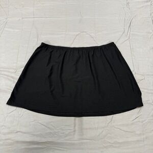 Venezia Sport Womens Black Swim Skirt Plus Size 18W Nylon Spandex Stretch
